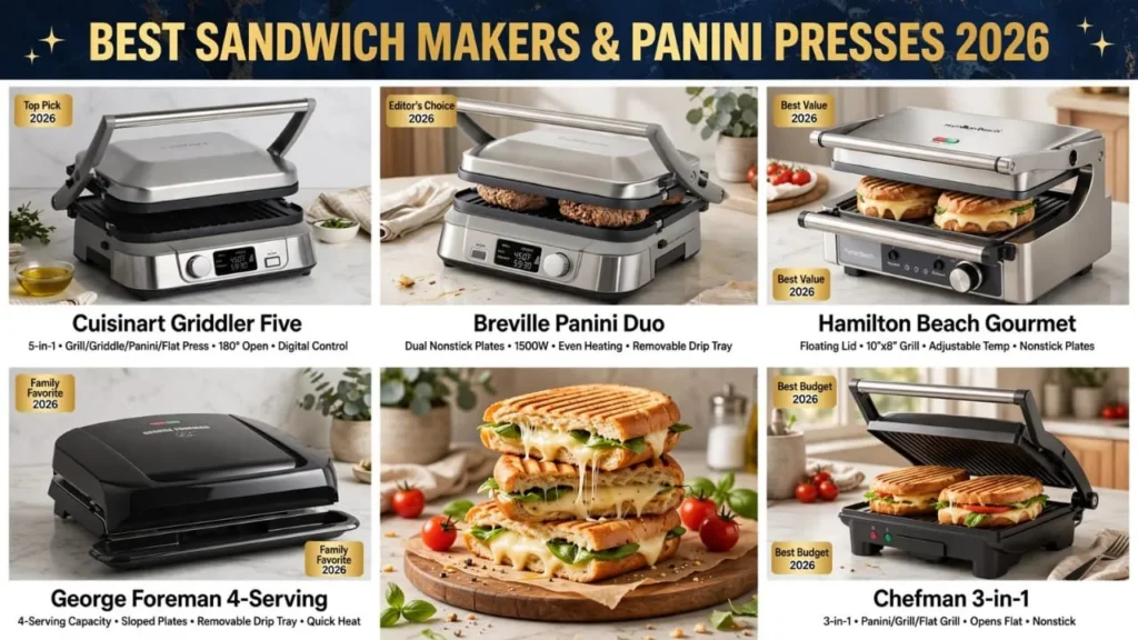 best sandwich makers & panini presses 2026