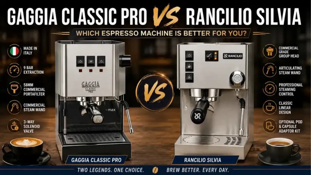 Gaggia Classic Pro vs Rancilio Silvia