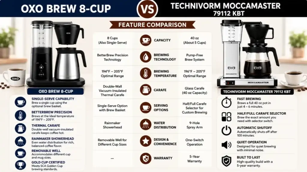 OXO Brew 8-Cup vs Technivorm Moccamaster
