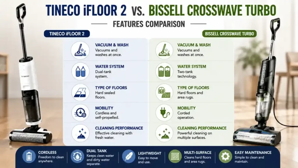 Tineco iFloor vs Bissell CrossWave