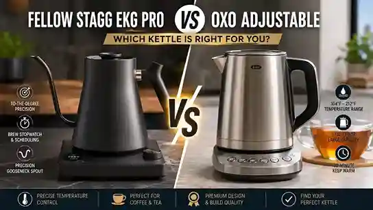 Fellow Stagg EKG Pro vs OXO Adjustable Temperature Kettle