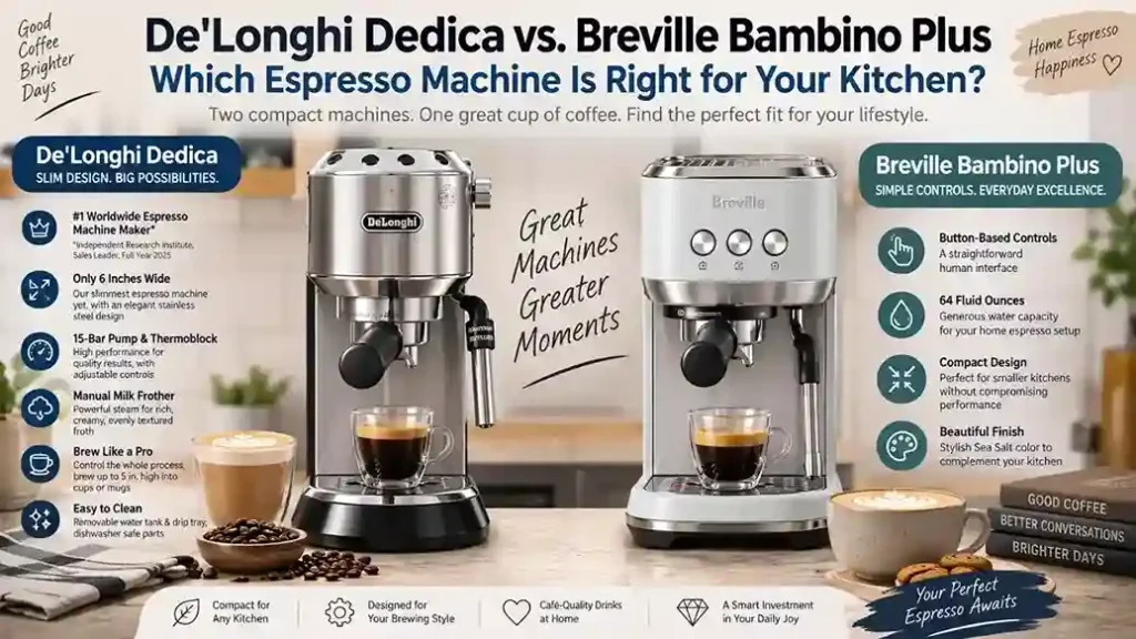 De'Longhi Dedica vs Breville Bambino Plus