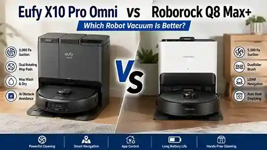 Eufy X10 Pro Omni vs Roborock Q8 Max+