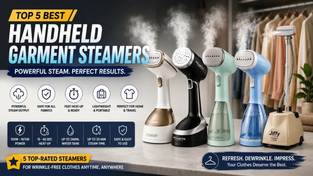 **Conair Handheld Garment Steamer for Clothes** is one of the best solutions for keeping your clothes wrinkle-free without the hassle of setting up a bulky ironing board. Designed with a powerful **1875W heating system**, this handheld garment steamer heats up quickly and delivers strong penetrating steam to remove wrinkles from shirts, dresses, suits, curtains, upholstery, and other fabrics. Whether you're getting ready for work or refreshing garments before an event, the **Conair Handheld Garment Steamer for Clothes** offers fast, convenient, and effective fabric care at home.