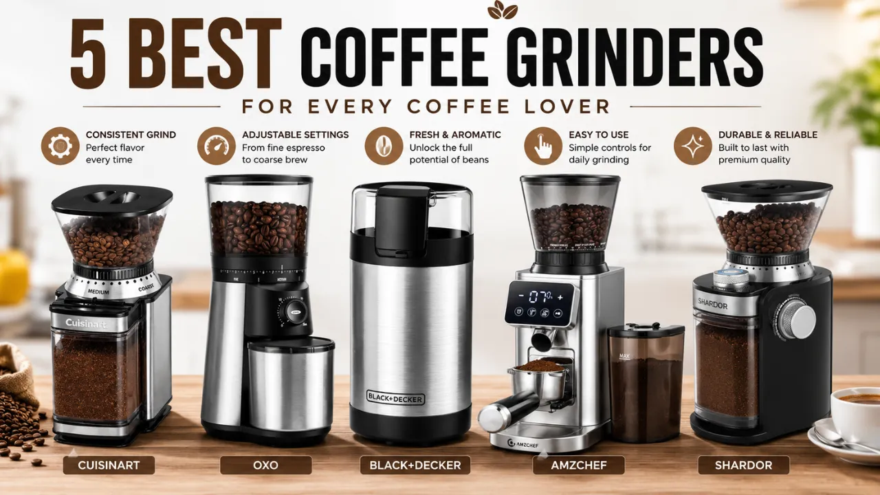 5 Best Burr Coffee Grinders on Amazon (2026 Buying Guide)